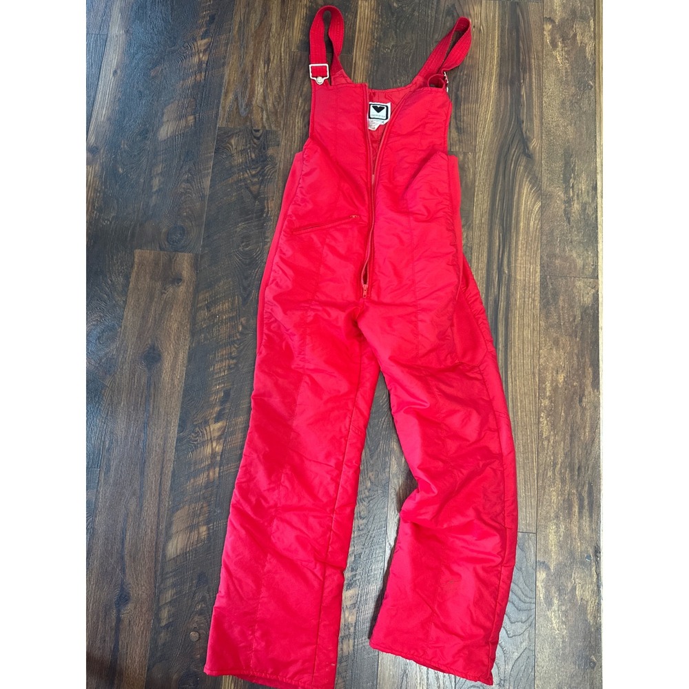 Obermeyer Mens Rand Vintage 80s Ski Bibs Red Insulated Snow Pants Medium